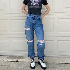 Free people distressed cropped jeans